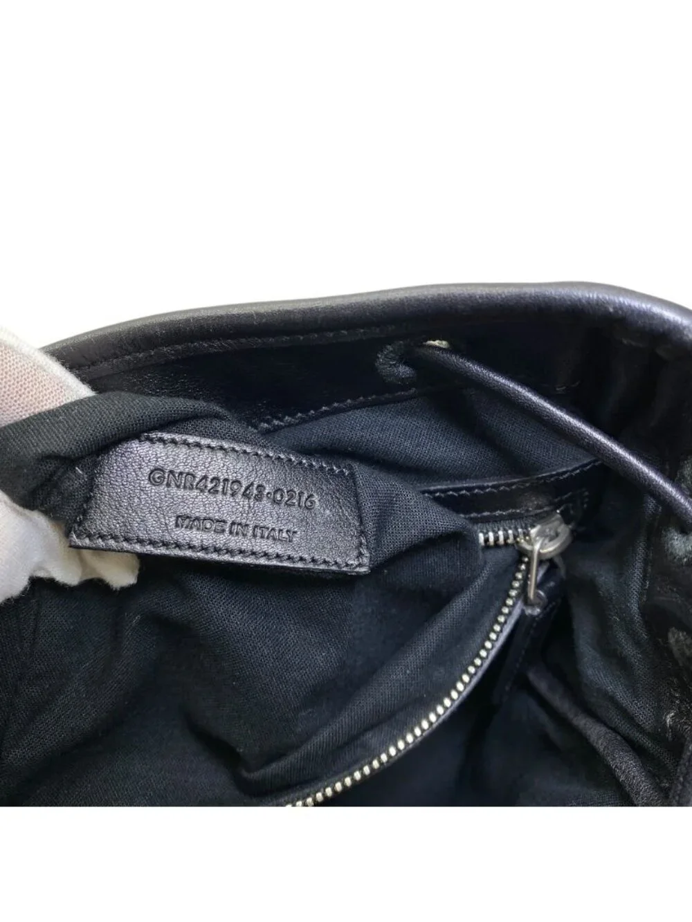 Saint Laurent Festival Tapestry Backpack Canvas Leather Black Multicolor Fine